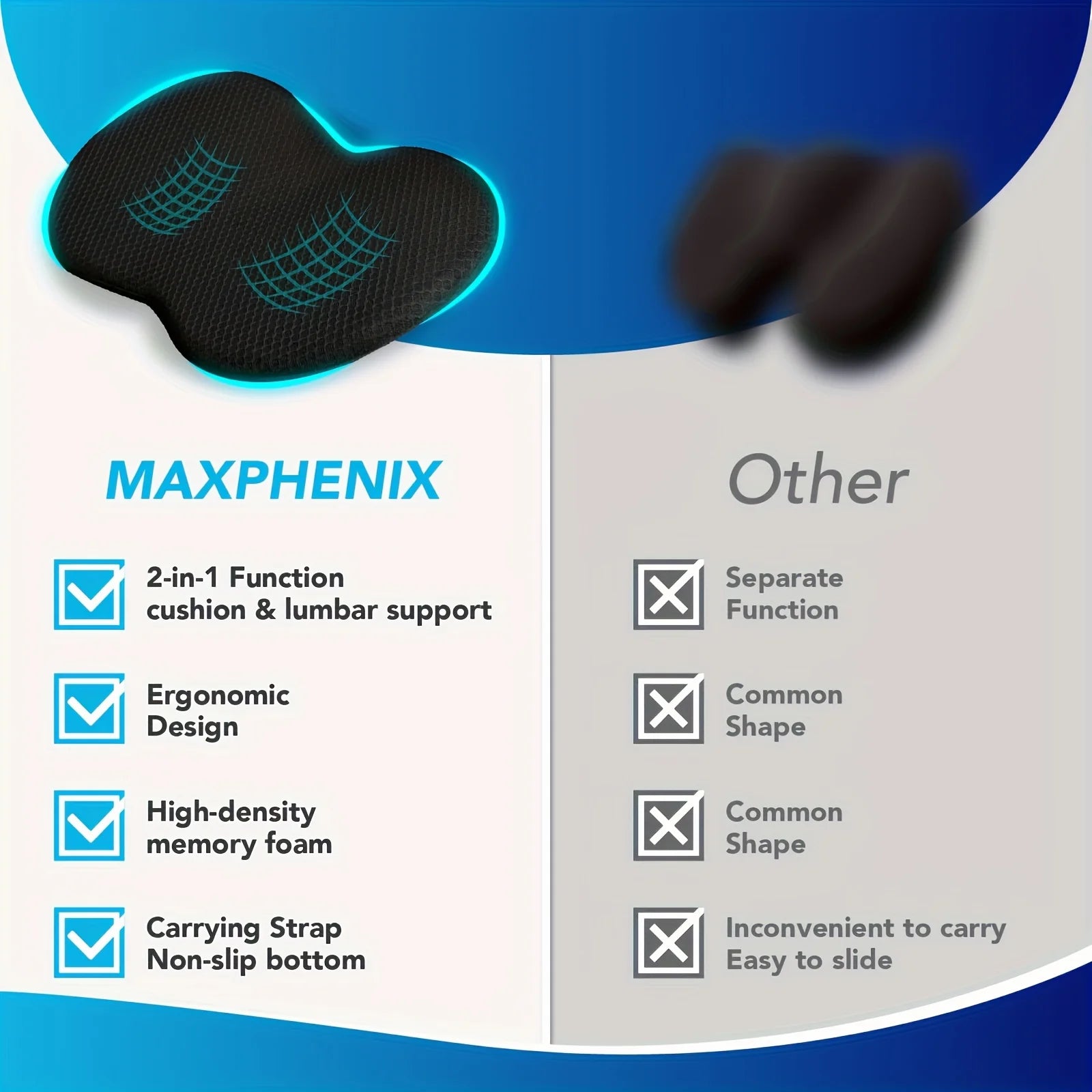Memory Foam Selkätuki Autonistuimeen