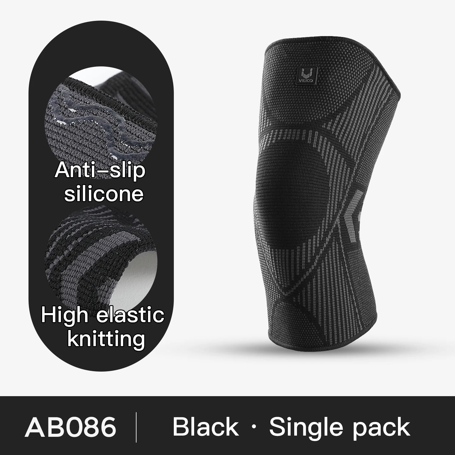 1 PCS Kyncilor Knee Brace Elastic Fitness Basketball Volleyball Running Cycling Daily Sports Nylon Sports Compression Knee Brace